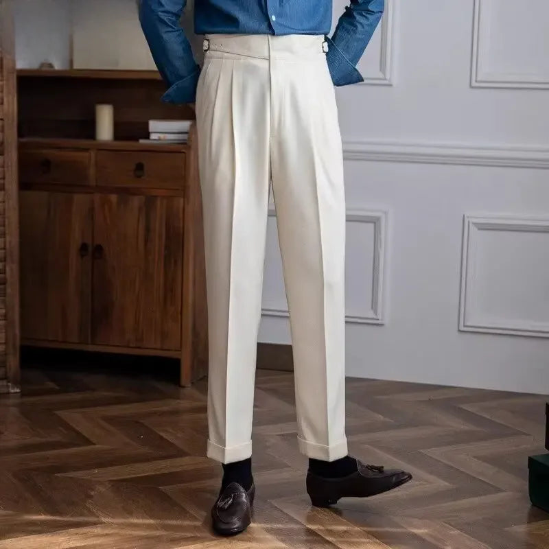 Old Money Classic Suit Pants